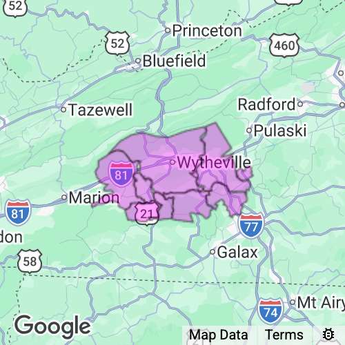 Wythe County Virginia real estate agent mailing area