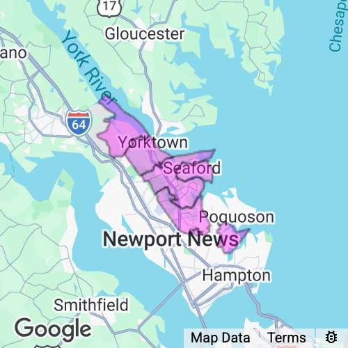 York County Virginia real estate agent mailing area
