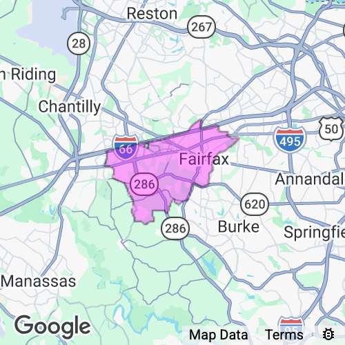 Fairfax City County Virginia real estate agent mailing area