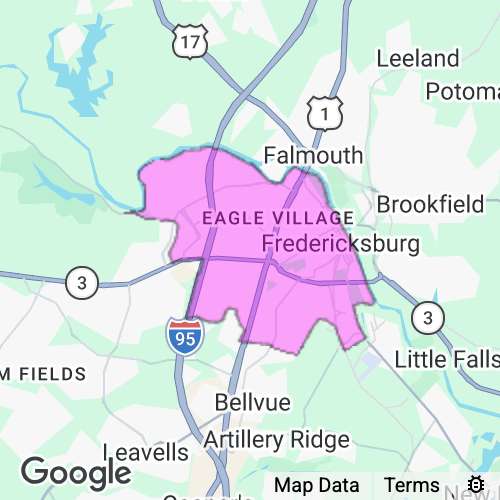 Fredericksburg City County Virginia real estate agent mailing area