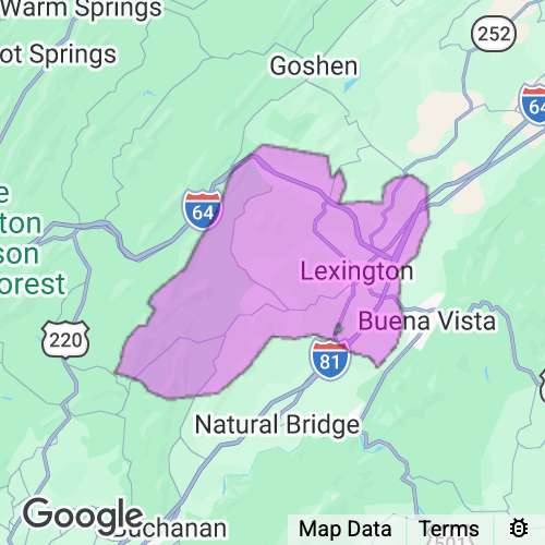 Lexington City County Virginia real estate agent mailing area