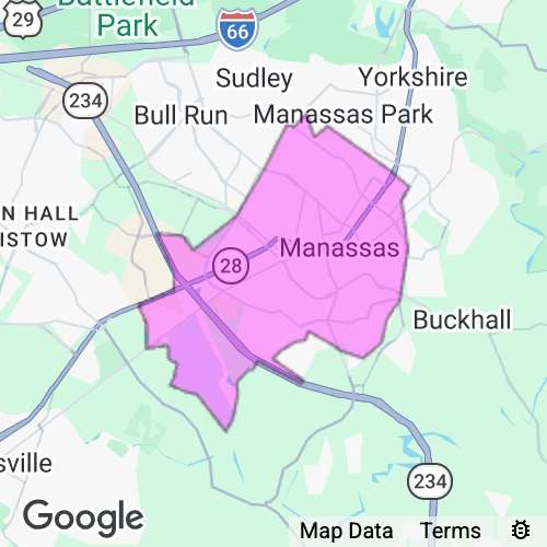 Manassas City County Virginia real estate agent mailing area