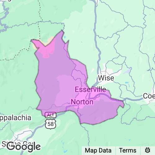 Norton City County Virginia real estate agent mailing area