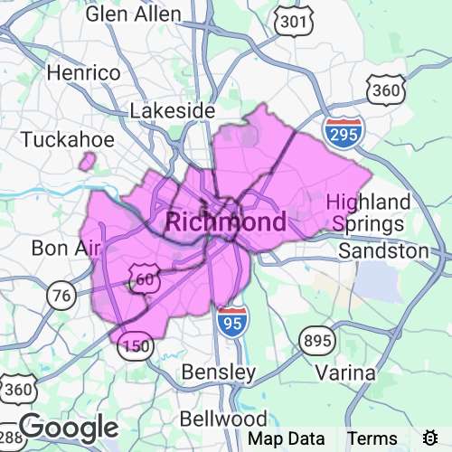 Richmond City County Virginia real estate agent mailing area