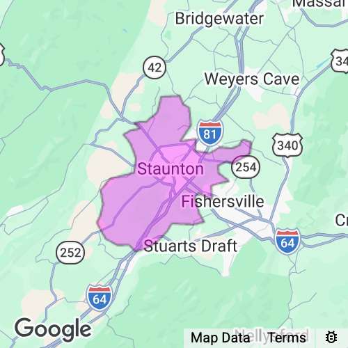 Staunton City County Virginia real estate agent mailing area