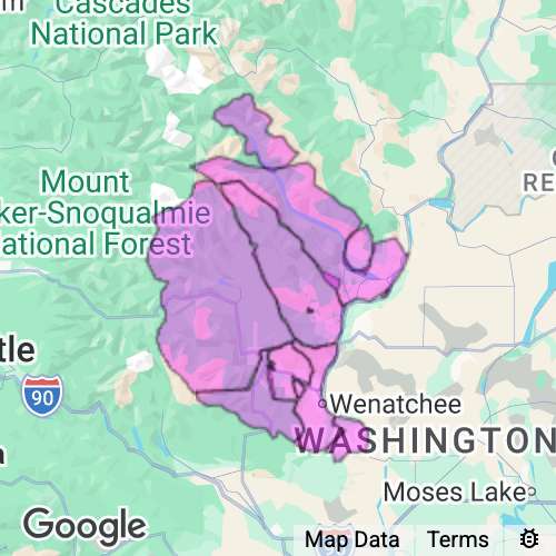 CHELAN county map