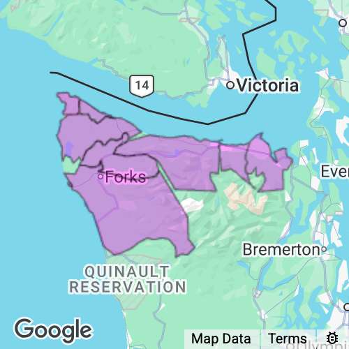 CLALLAM county map