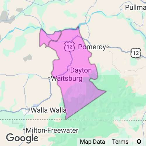 COLUMBIA county map