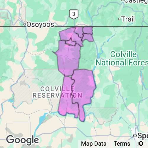 FERRY county map