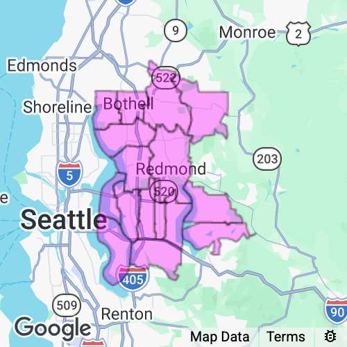 KING (Central) county map