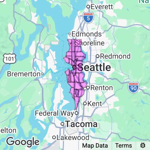 KING (Seattle) county map
