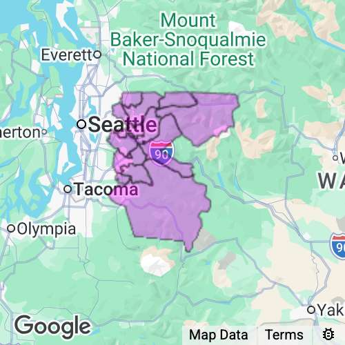 KING (East) county map