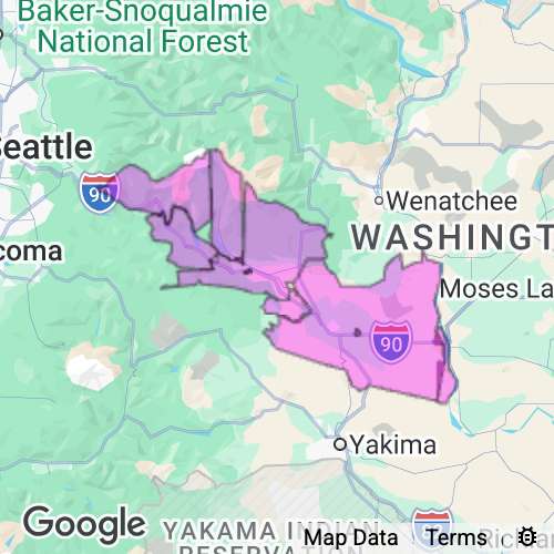 KITTITAS county map