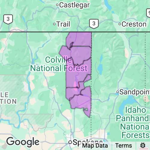 PEND OREILLE county map