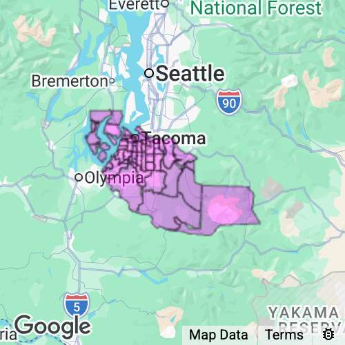PIERCE county map