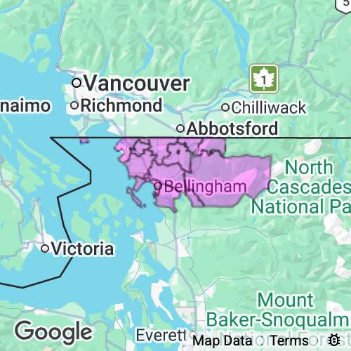 WHATCOM county map