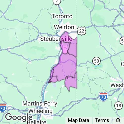 BROOKE county map