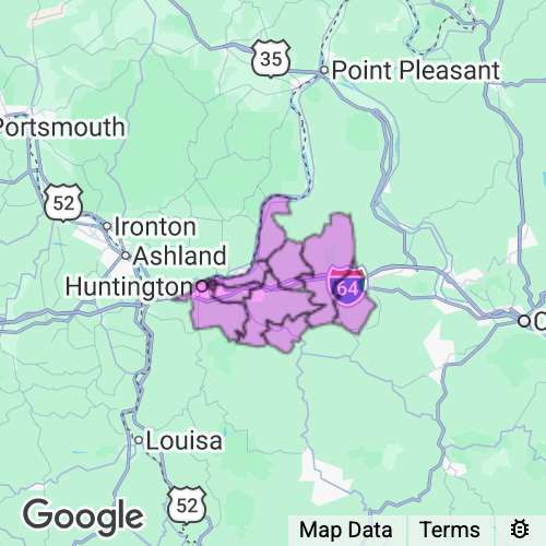 CABELL county map
