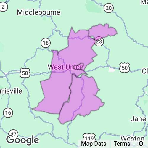 DODDRIDGE county map