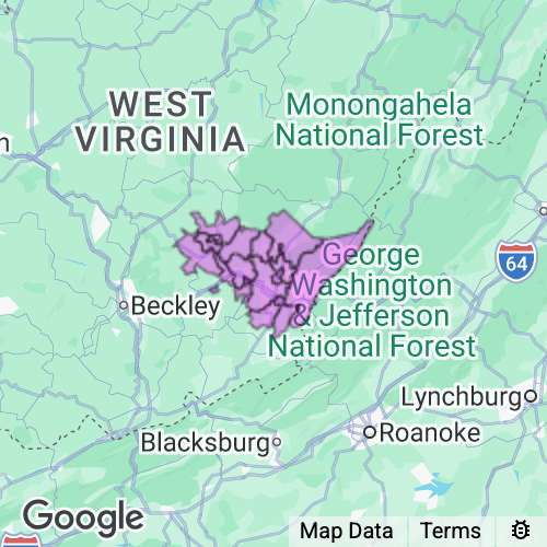 GREENBRIER county map