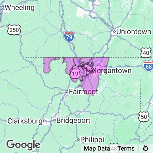MONONGALIA county map