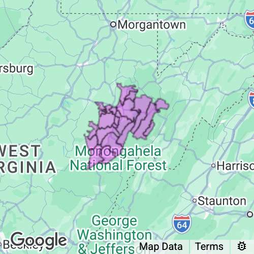 RANDOLPH county map