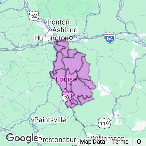 WAYNE county map