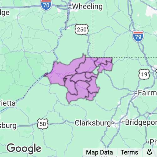WETZEL county map
