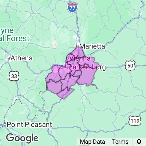 WOOD county map