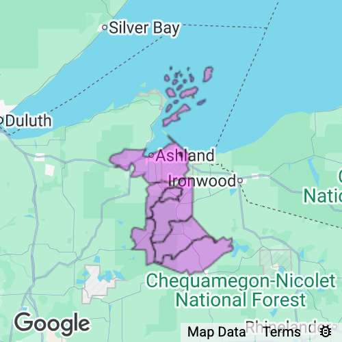 ASHLAND county map