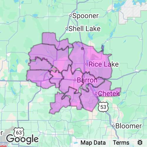 BARRON county map