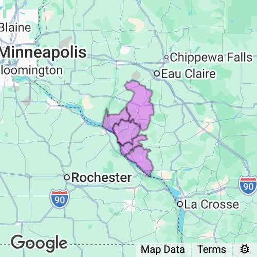 BUFFALO county map