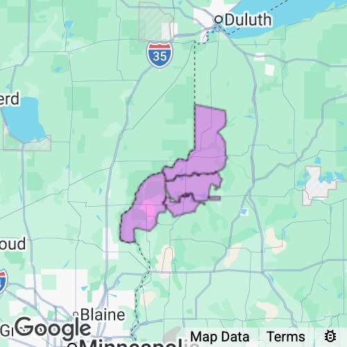 BURNETT county map