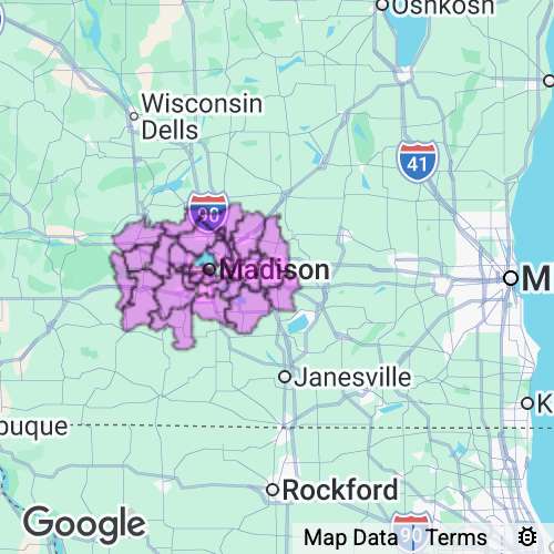 DANE county map