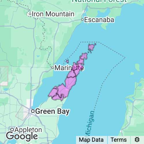 DOOR county map