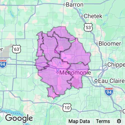 DUNN county map