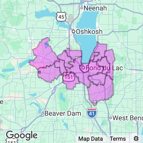 FOND DU LAC county map