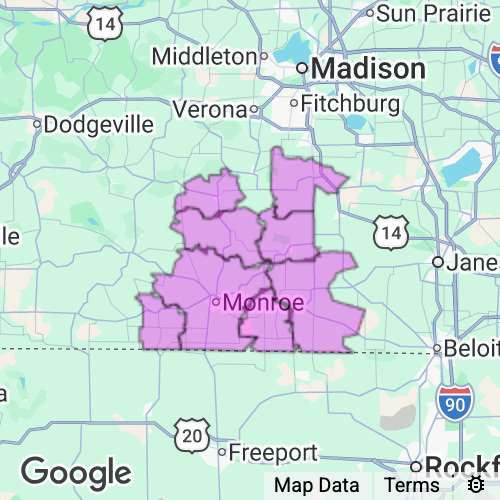 GREEN county map