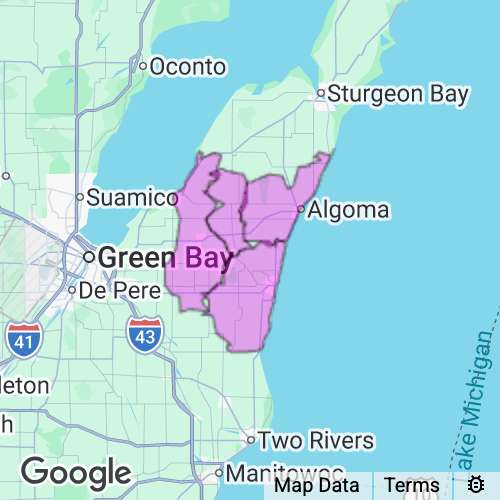 KEWAUNEE county map