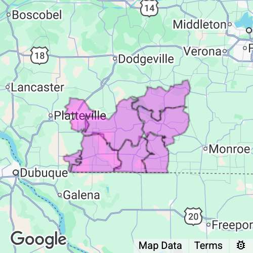 LAFAYETTE county map