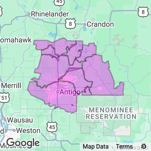 LANGLADE county map
