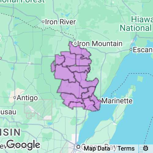 MARINETTE county map