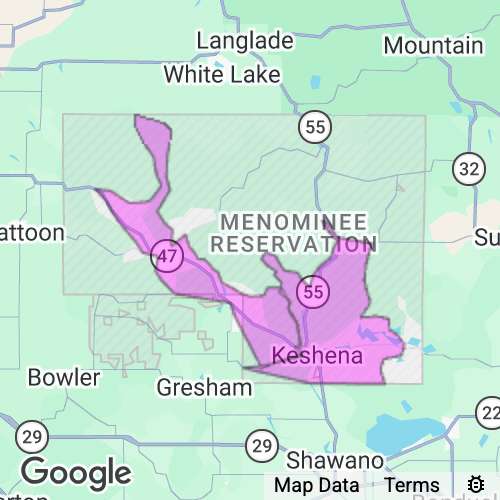 MENOMINEE county map