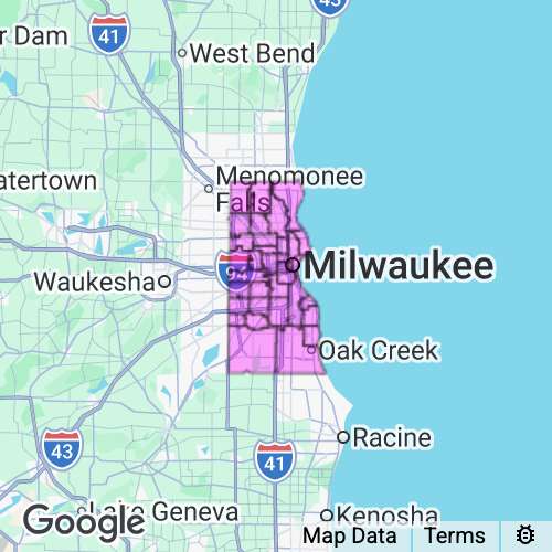 MILWAUKEE county map