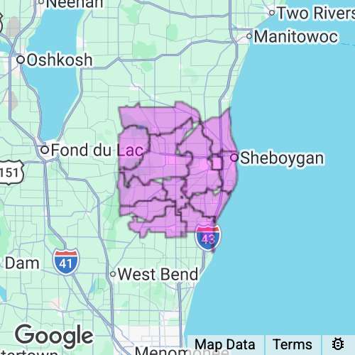 SHEBOYGAN county map