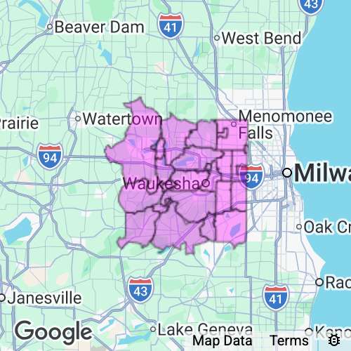 WAUKESHA county map