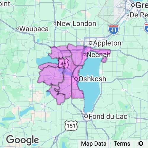 WINNEBAGO county map