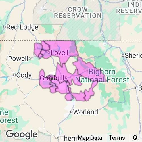Big Horn County Wyoming real estate agent mailing area